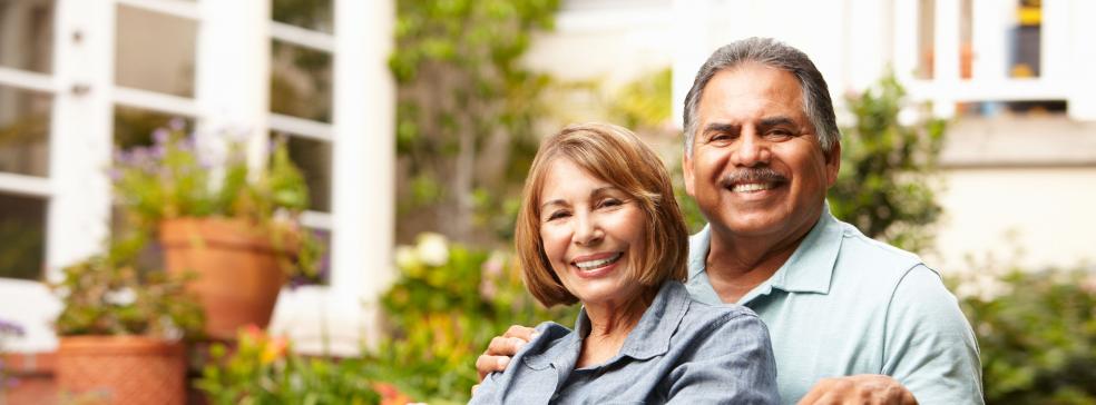 Senior Couple in garden